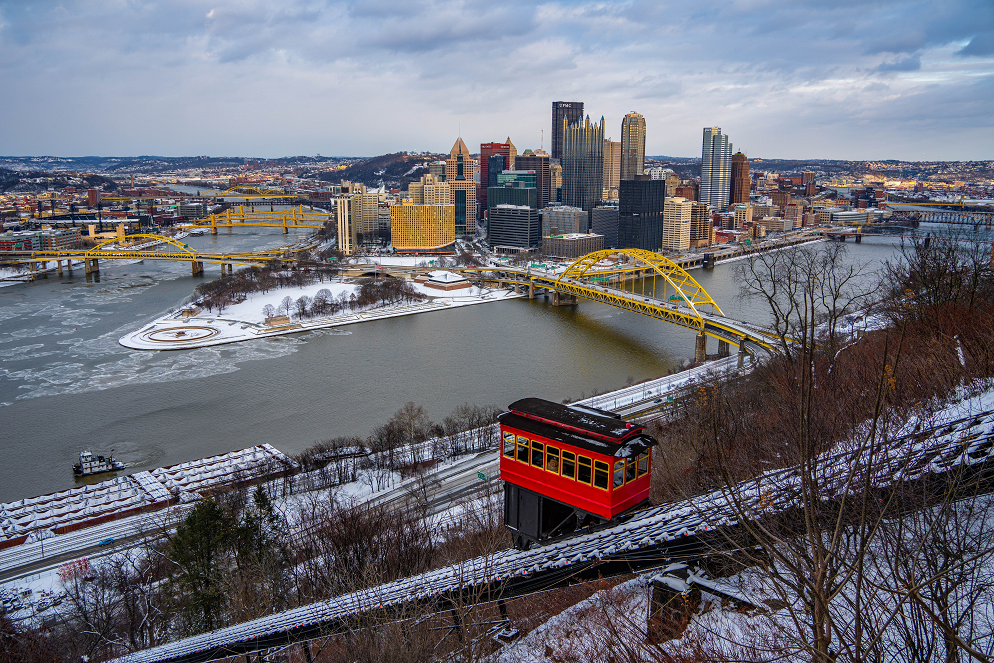 Pittsburgh Winter the Incline