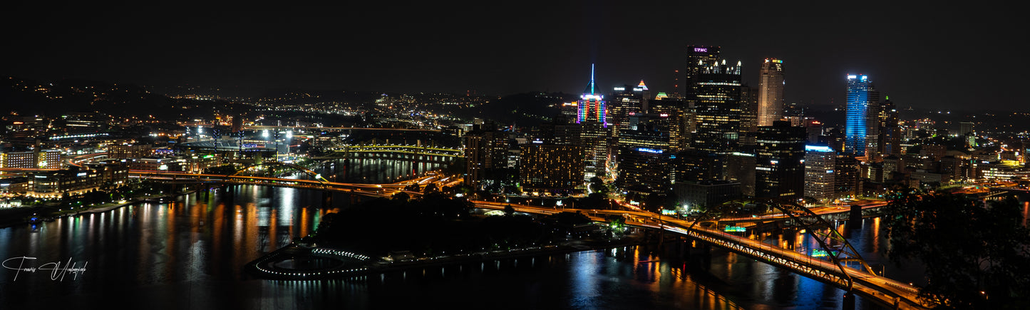 Pittsburgh Panoramic Summer Night 01