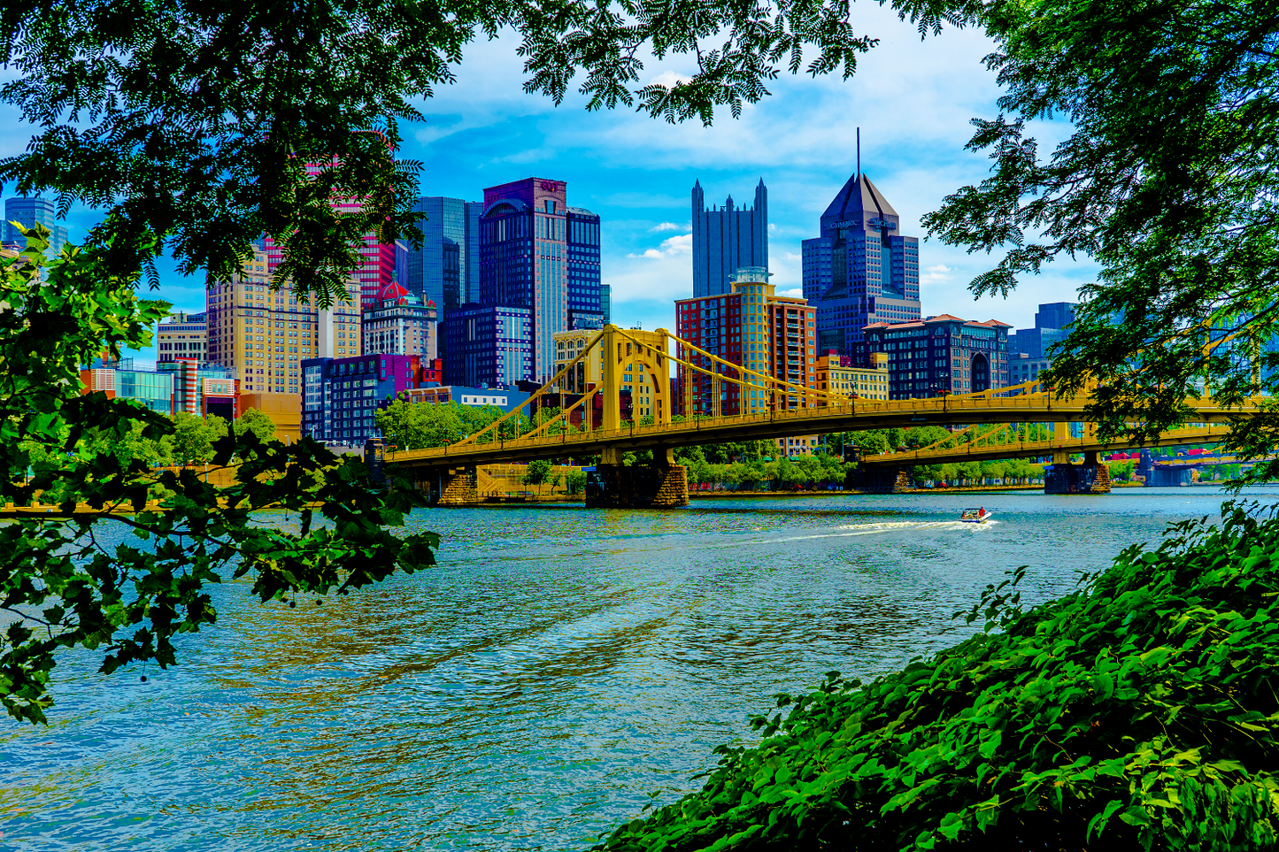 City & Nature — Pittsburgh’s Bridge in Summer Vibrance