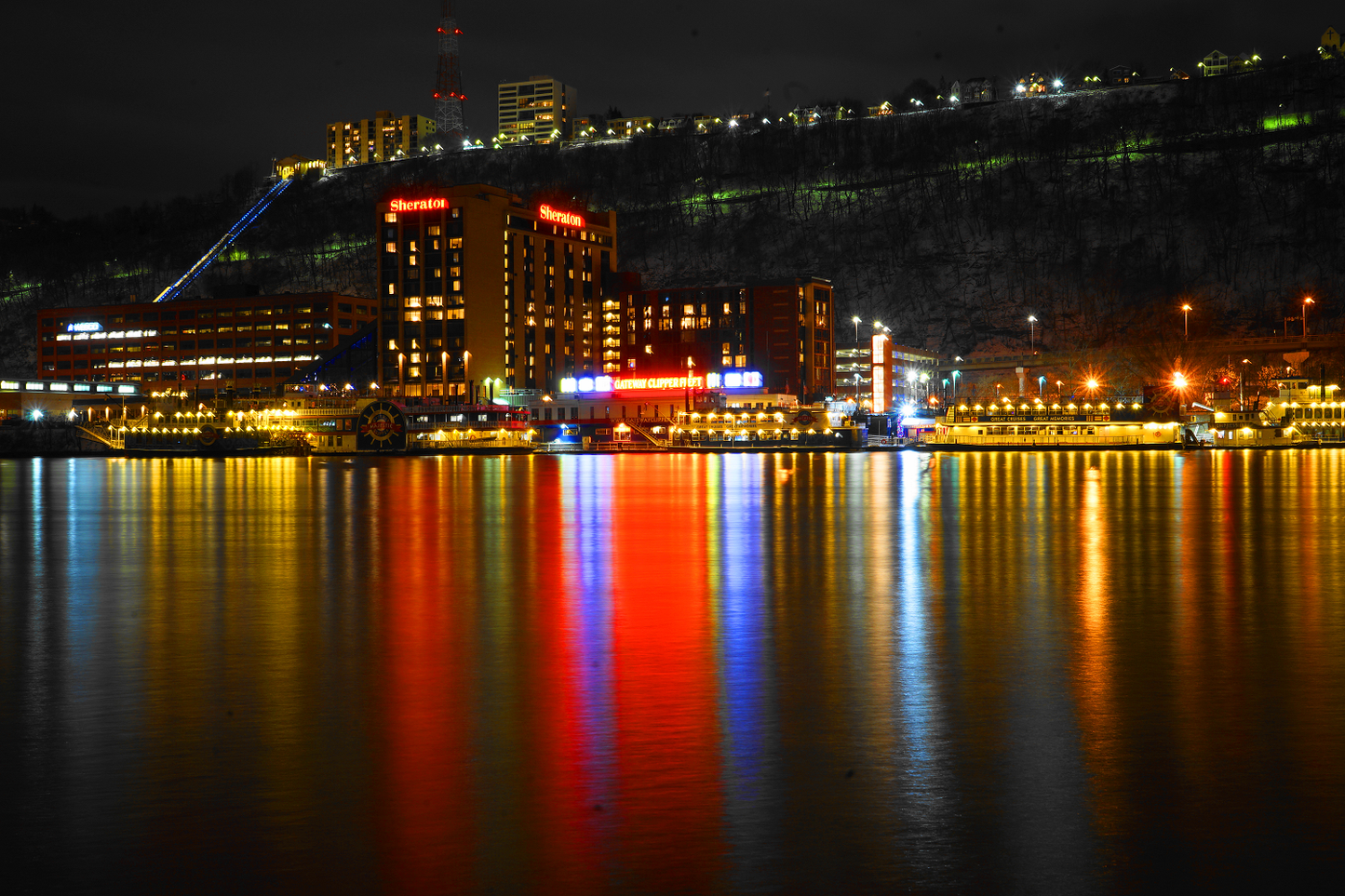City Lights — Sheraton Reflections at Night