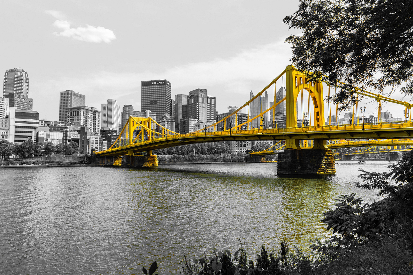 Silent Reflections — Pittsburgh’s Bridge in Black & White