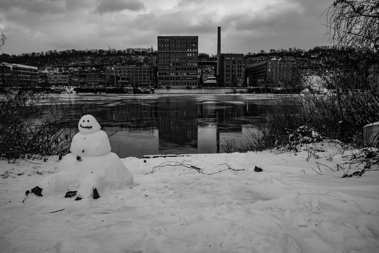 Pittsburgh Winter Armstrong cork company Black and white