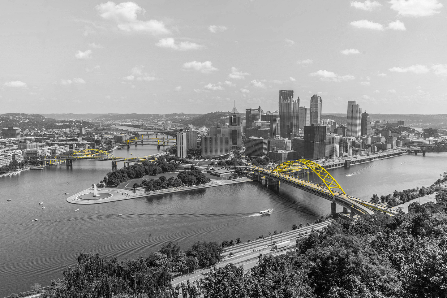 Summer Stillness — Pittsburgh in Black & White