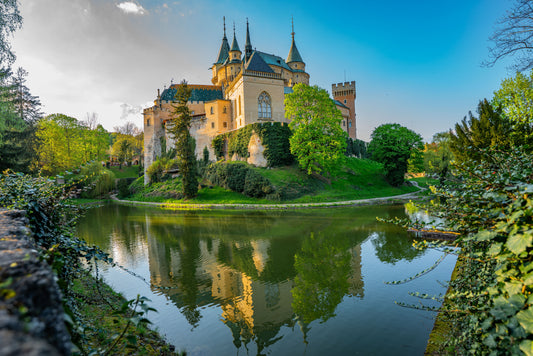 Bojnice Castle Lake at Golden Hour – Slovakia