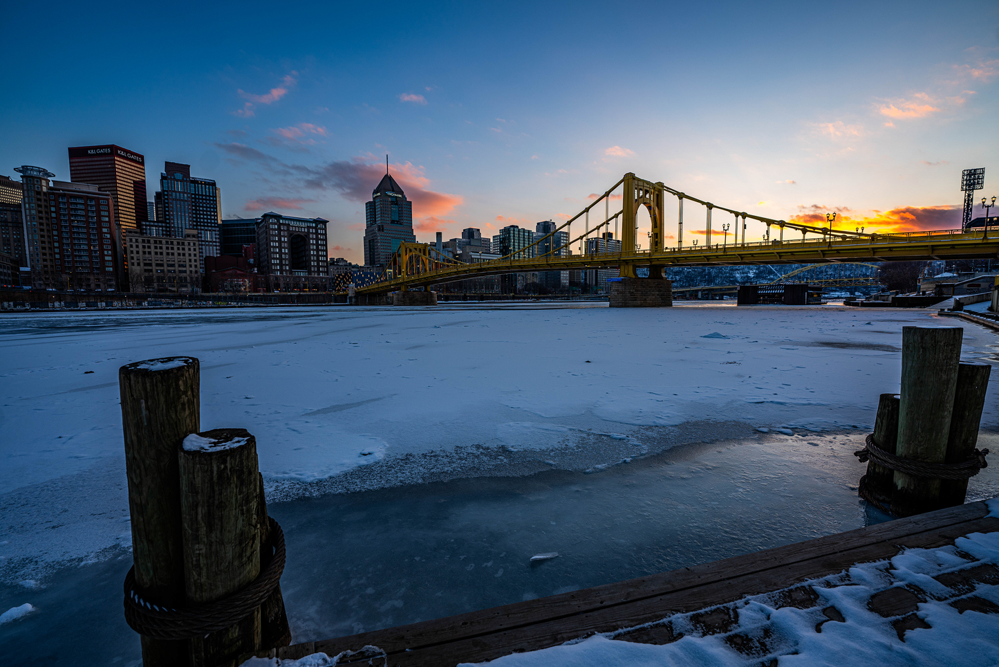 Pittsburgh Winter Breathtaking Sunset  03